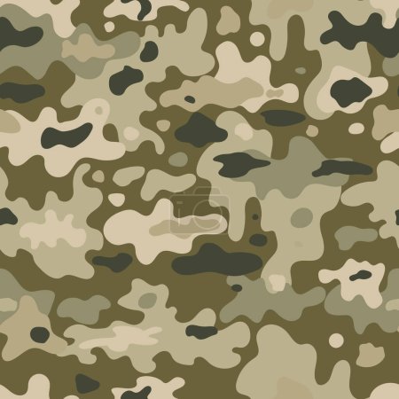 Fondo de patrón de camuflaje. Ejército abstracto y ornamento de enmascaramiento de caza.