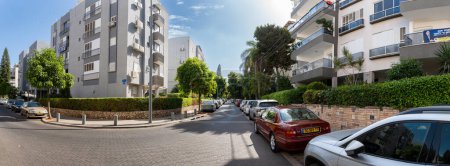 Photo for Rishon Lezion, Israel - September 30, 2023: Panoramic view of empty Rishon Lezion street on Saturday morning - Royalty Free Image
