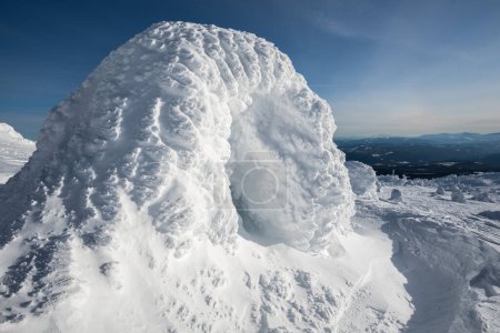 Foto de Increíble árbol congelado en gran estación de esquí blanco, BC - Imagen libre de derechos