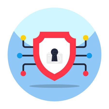 Ilustración de Un icono de diseño editable de la seguridad de la red - Imagen libre de derechos