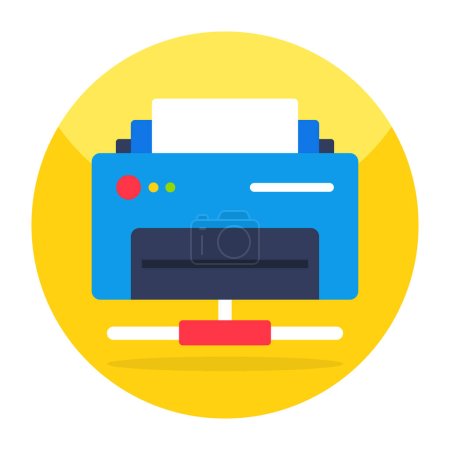 Illustration for Trendy design icon of network printer - Royalty Free Image