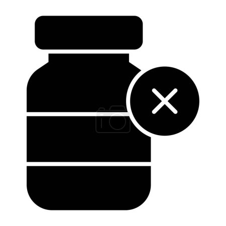 Illustration for A unique design icon of expired Pills jar - Royalty Free Image