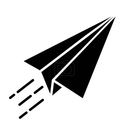 Téléchargez les illustrations : Icône de conception modifiable de l'avion de papier - en licence libre de droit