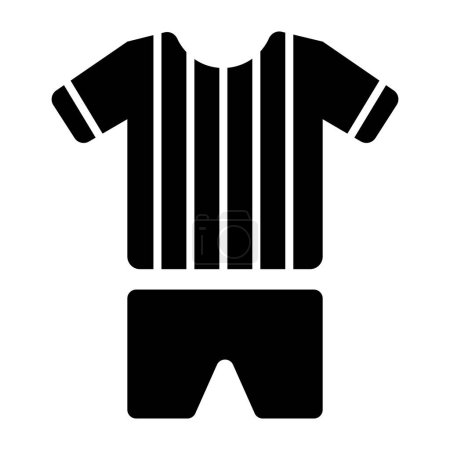Téléchargez les illustrations : Chemise homme avec culotte, icône de design solide de vêtements de sport - en licence libre de droit