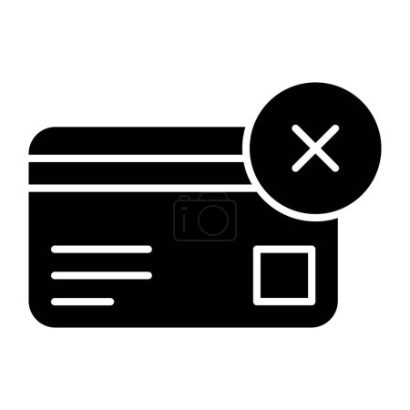 Téléchargez les illustrations : Icône de conception parfaite de la carte ATM rejetée - en licence libre de droit