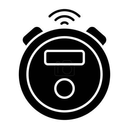 Illustration for Conceptual solid design icon of smart stopwatch - Royalty Free Image