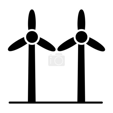 Illustration for Wind turbines icon, editable vector - Royalty Free Image