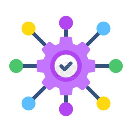 Téléchargez les illustrations : An icon design of network setting - en licence libre de droit