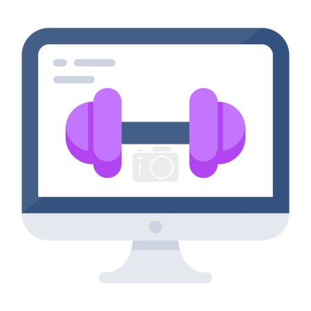 Illustration for Modern design icon of online gym - Royalty Free Image