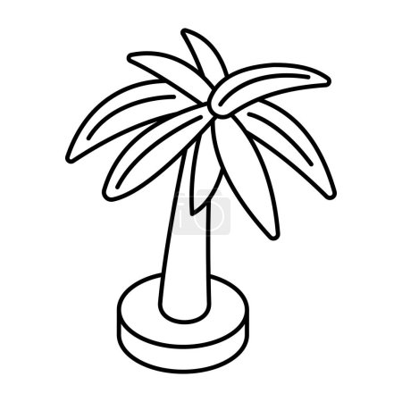 Téléchargez les illustrations : Trendy design icon of palm tree - en licence libre de droit
