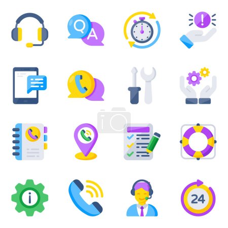 Illustration for Incredibly handy csr vector icons for customer satisfaction, customer feedback, customer rating and review, comments and testimonials is in your reach now. Happy downloading. - Royalty Free Image