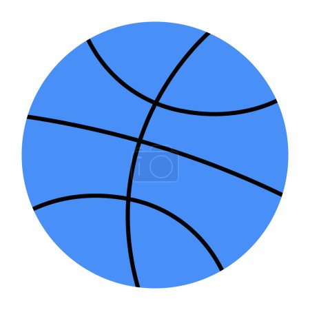 Illustration for Editable design icon of basketball - Royalty Free Image