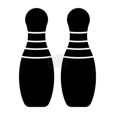 Téléchargez les illustrations : Skittles showcasing concept of bowling game - en licence libre de droit