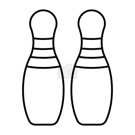 Téléchargez les illustrations : Skittles showcasing concept of bowling game - en licence libre de droit