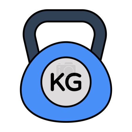 Illustration for A trendy vector design of kettlebell - Royalty Free Image