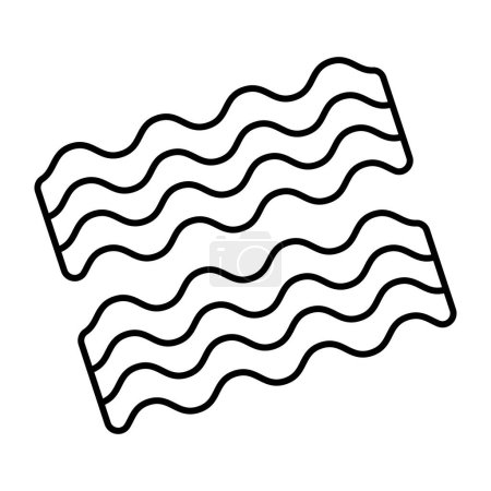 Illustration for Vector design of bacon, linear icon - Royalty Free Image