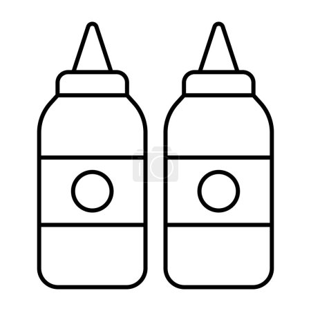 Illustration for Modern design icon of ketchup bottles - Royalty Free Image