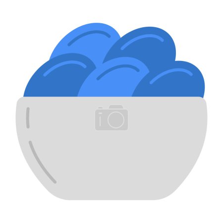 Illustration for Eggs bowl icon, editable vector - Royalty Free Image