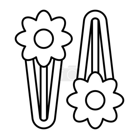 Ilustración de Un hermoso icono de diseño de horquillas - Imagen libre de derechos