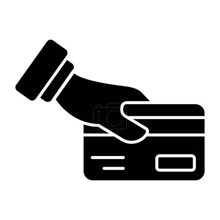 Téléchargez les illustrations : Conception vectorielle de la carte ATM, icône solide - en licence libre de droit