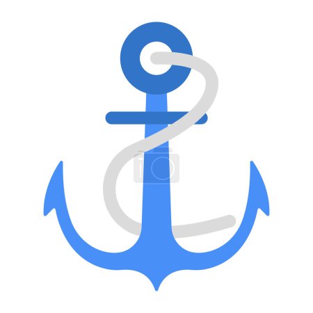 A flat design icon of nautical hook