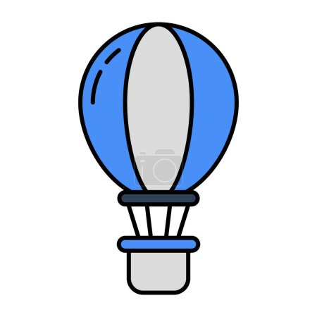 Illustration for Premium download icon of hot air balloon - Royalty Free Image