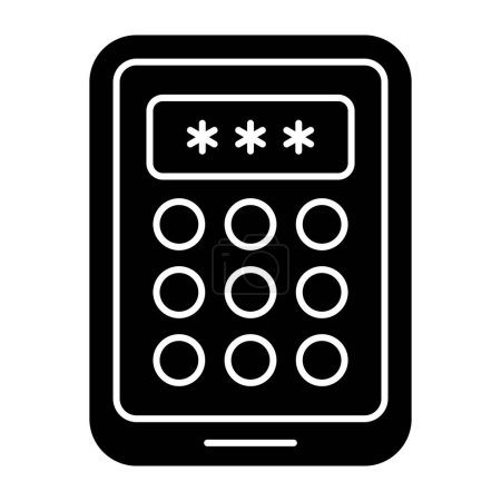 Modern design icon of mobile pattern lock 