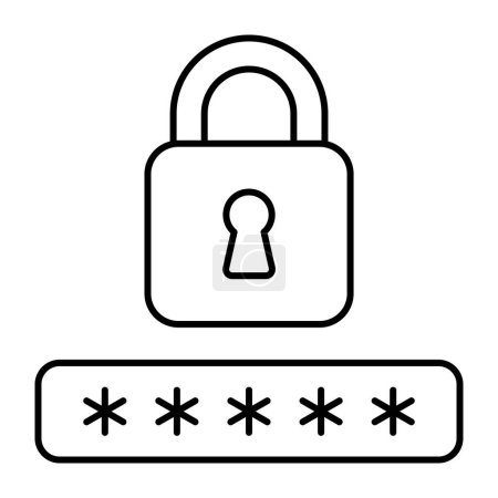 Illustration for Modern design icon of password lock - Royalty Free Image