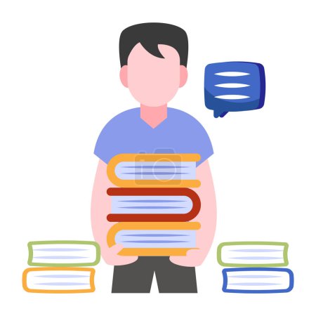 Illustration for A creative design vector of holding books icon - Royalty Free Image