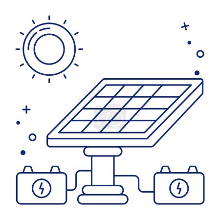 Icono de diseño perfecto del panel solar