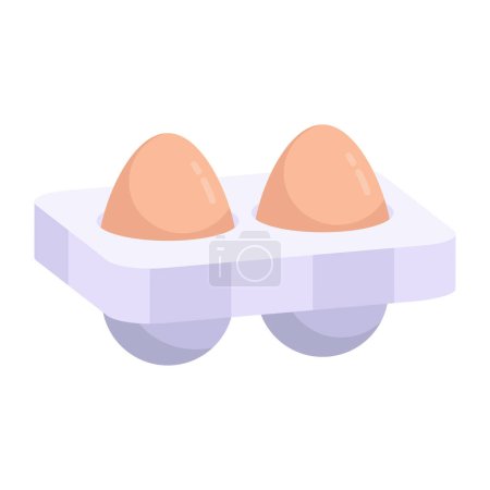 Illustration for Modern design icon of egg tray - Royalty Free Image