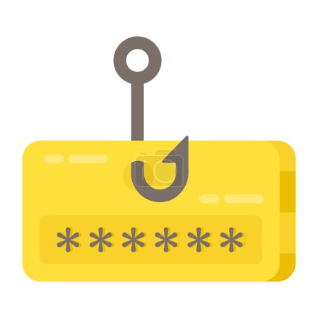 Ilustración de Un icono de diseño editable de phishing por contraseña - Imagen libre de derechos
