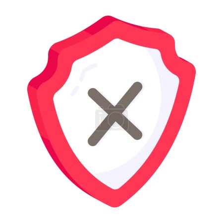 Ilustración de Perfect design icon of no security - Imagen libre de derechos