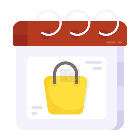 Illustration for Perfect design icon of shopping schedule - Royalty Free Image