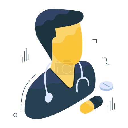 Illustration for An icon design of doctor - Royalty Free Image