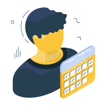 Illustration for Perfect design icon of schedule - Royalty Free Image