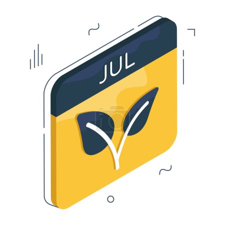Illustration for An icon design of summer calendar - Royalty Free Image