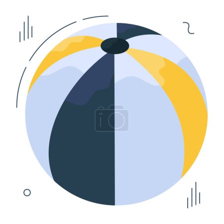 Illustration for Editable design icon of beach ball - Royalty Free Image
