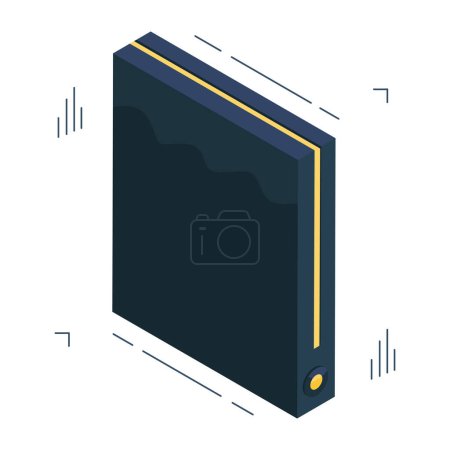 Illustration for Unique design icon of diary - Royalty Free Image