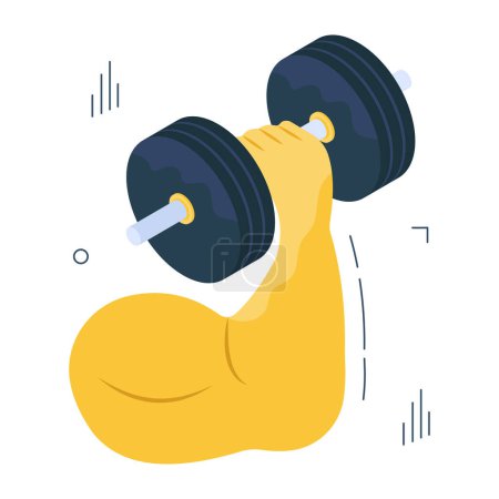 Illustration for A trendy vector design of weight lifting - Royalty Free Image