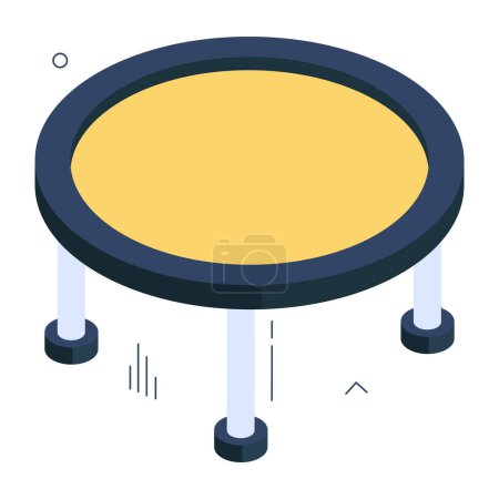 Téléchargez les illustrations : Icône de design moderne du trampoline - en licence libre de droit