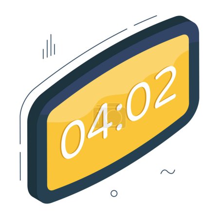icône de conception modifiable de l'horloge numérique 
