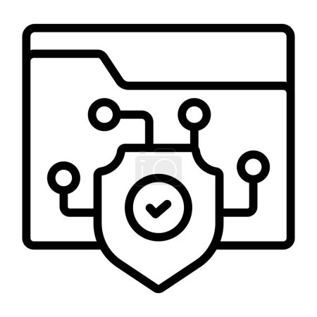 Une icône de conception modifiable du bouclier de sécurité