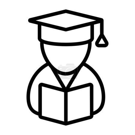 Illustration for Perfect design icon of student - Royalty Free Image
