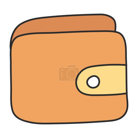 A trendy design icon of wallet