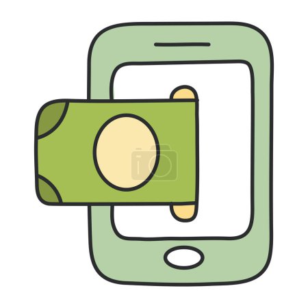 Moderne Design-Ikone des mobilen Zahlungsverkehrs