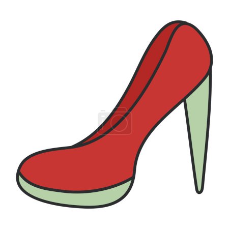 A trendy design icon of heel