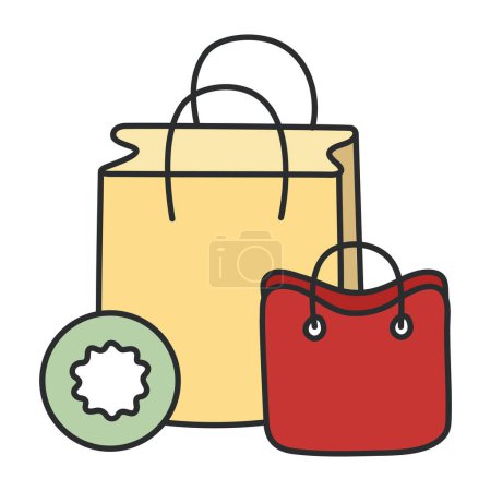 An icon design of shopping bags
