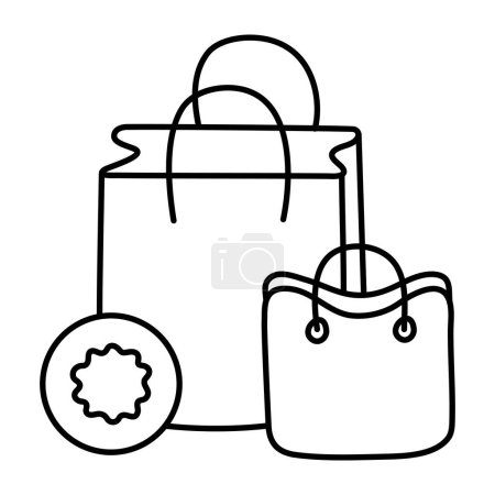 An icon design of shopping bags