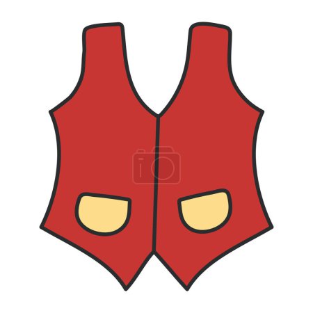 Premium design icon of waistcoat